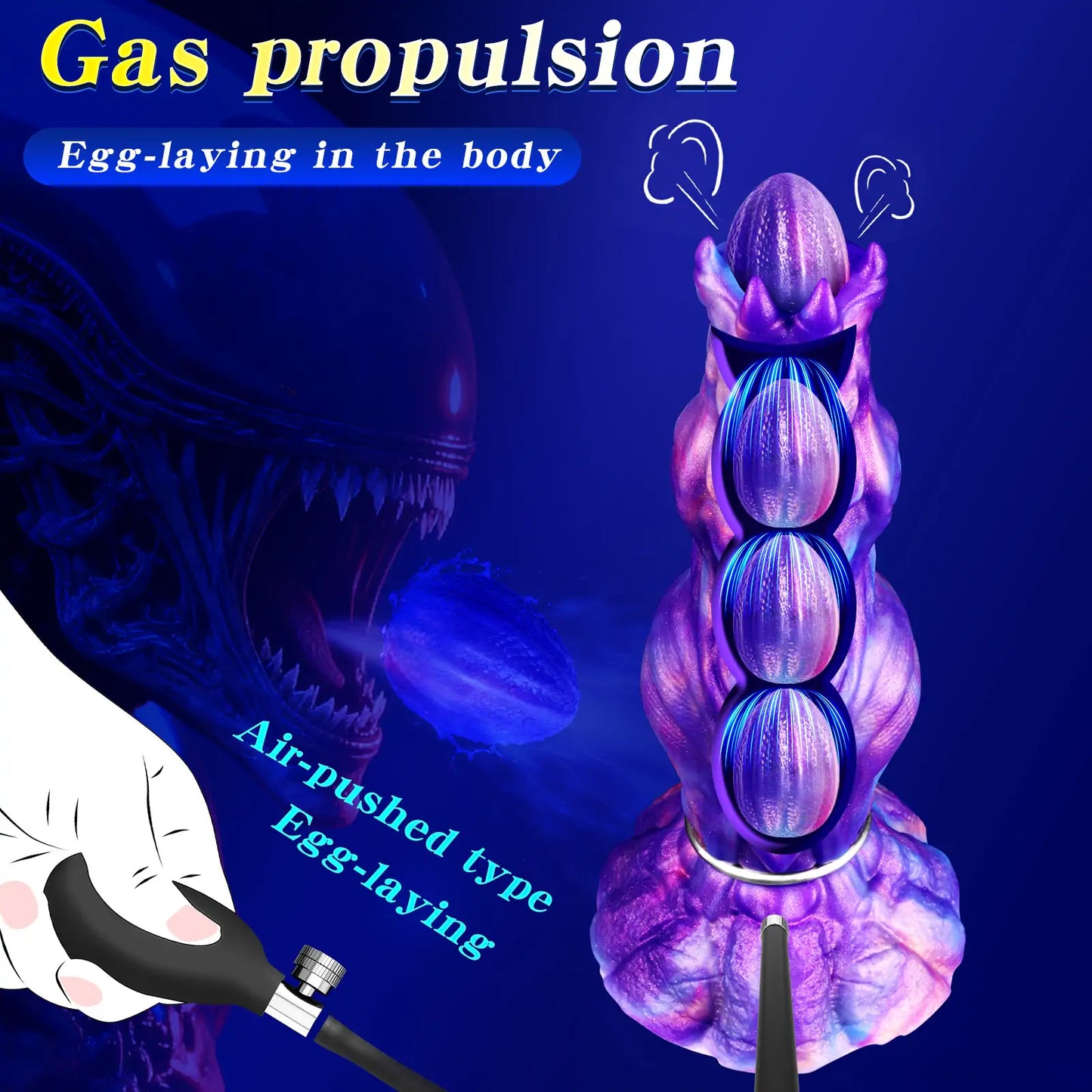 Alien Egg-Laying Fantasy Dildo 7.8 Inches