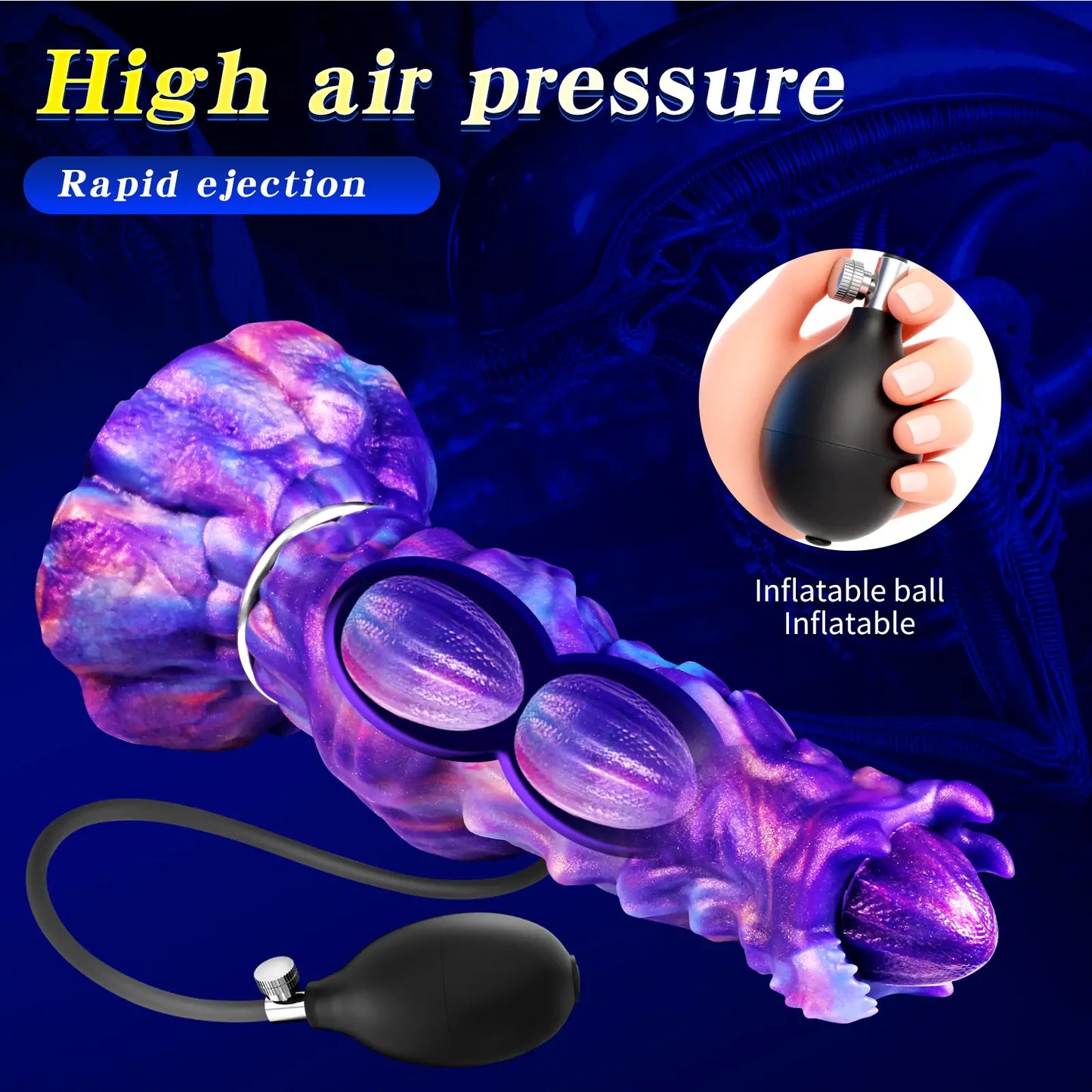 Alien Egg-Laying Fantasy Dildo 7.8 Inches