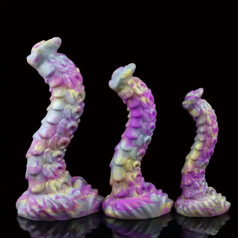 Alien Monster Curved Dildos 3 Size