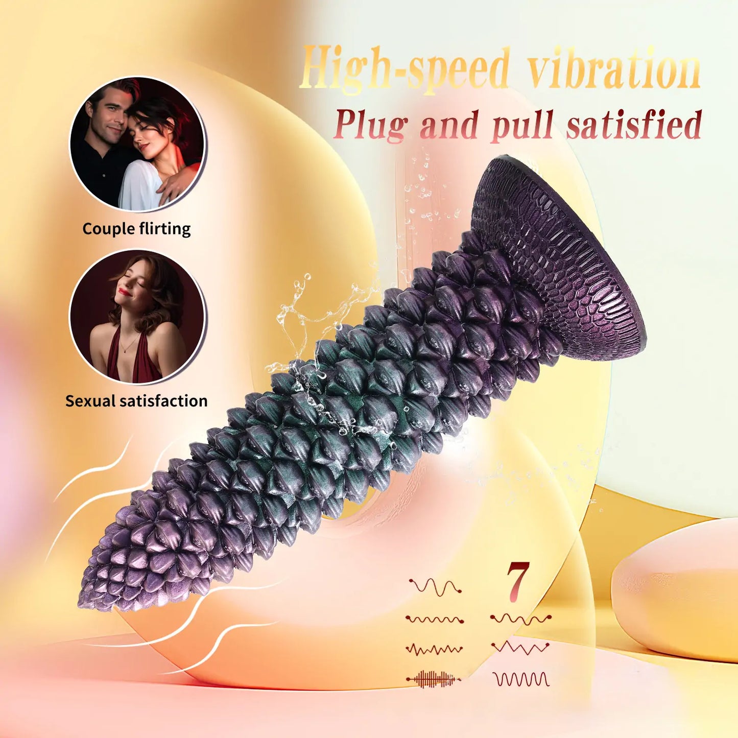 Alien Pinecone-Shaped Spiked Dildo 9 Inches