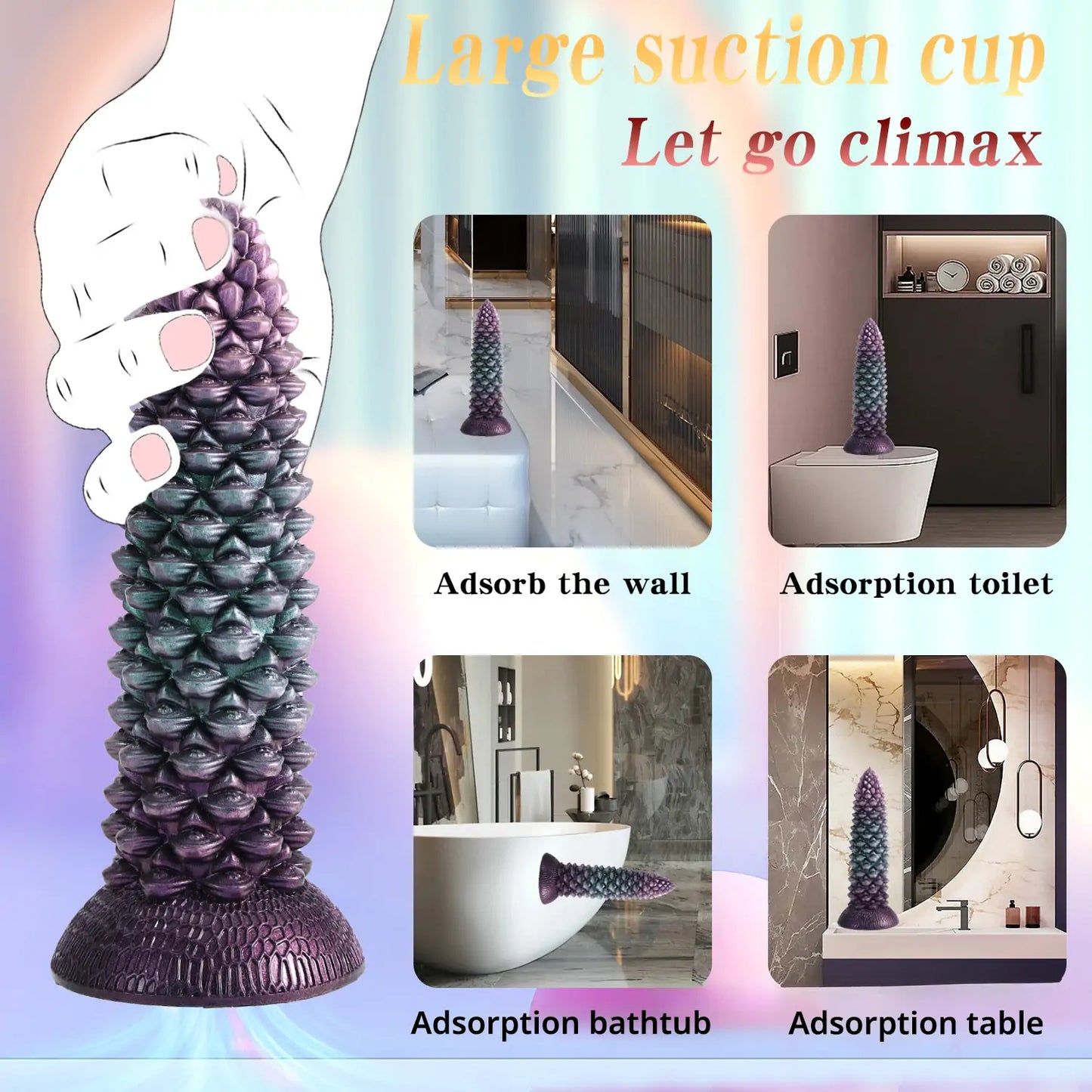 Alien Pinecone-Shaped Spiked Dildo 9 Inches