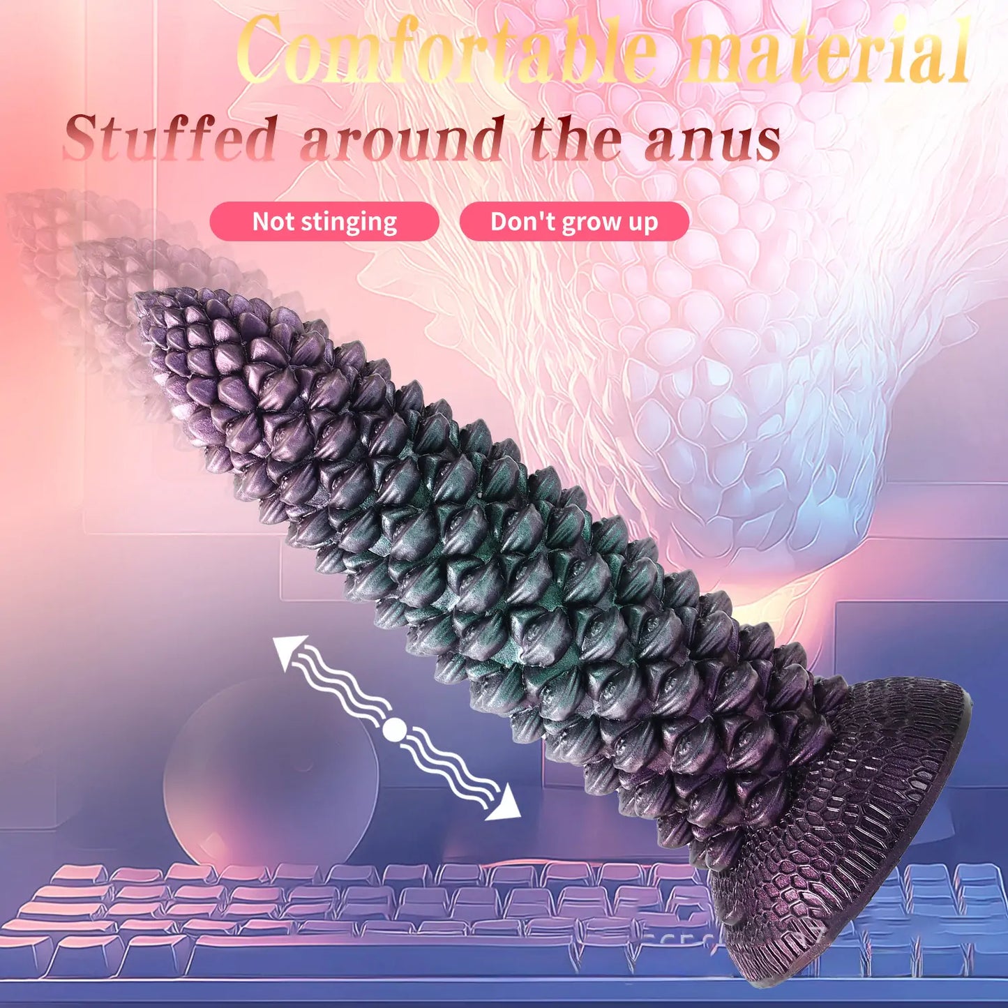 Alien Pinecone-Shaped Spiked Dildo 9 Inches