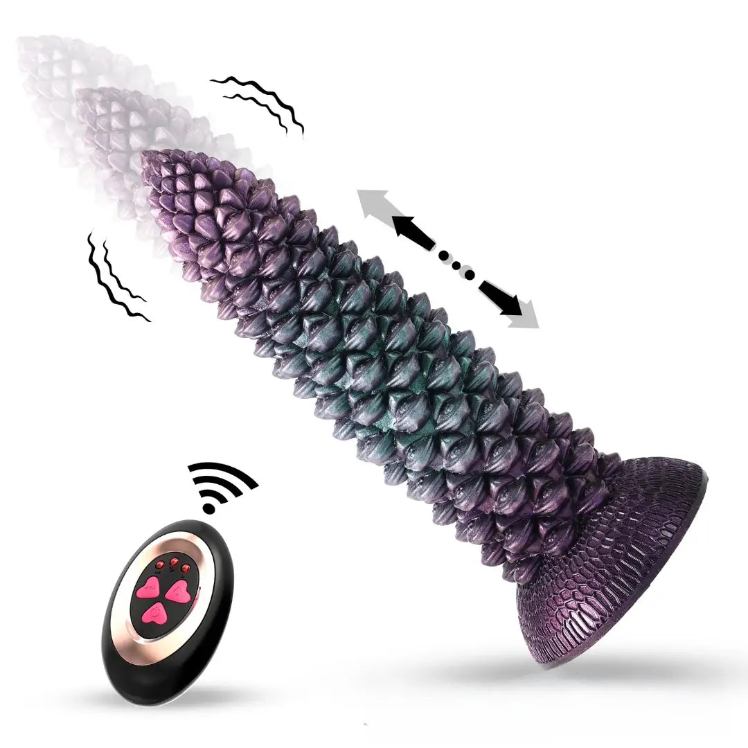 Alien Pinecone-Shaped Spiked Dildo 9 Inches