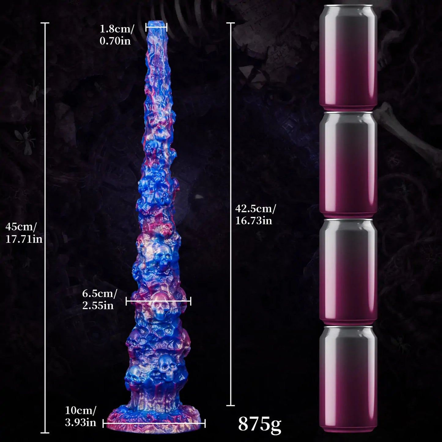 Alien Skull Endoscope Dildo with Suction Cup