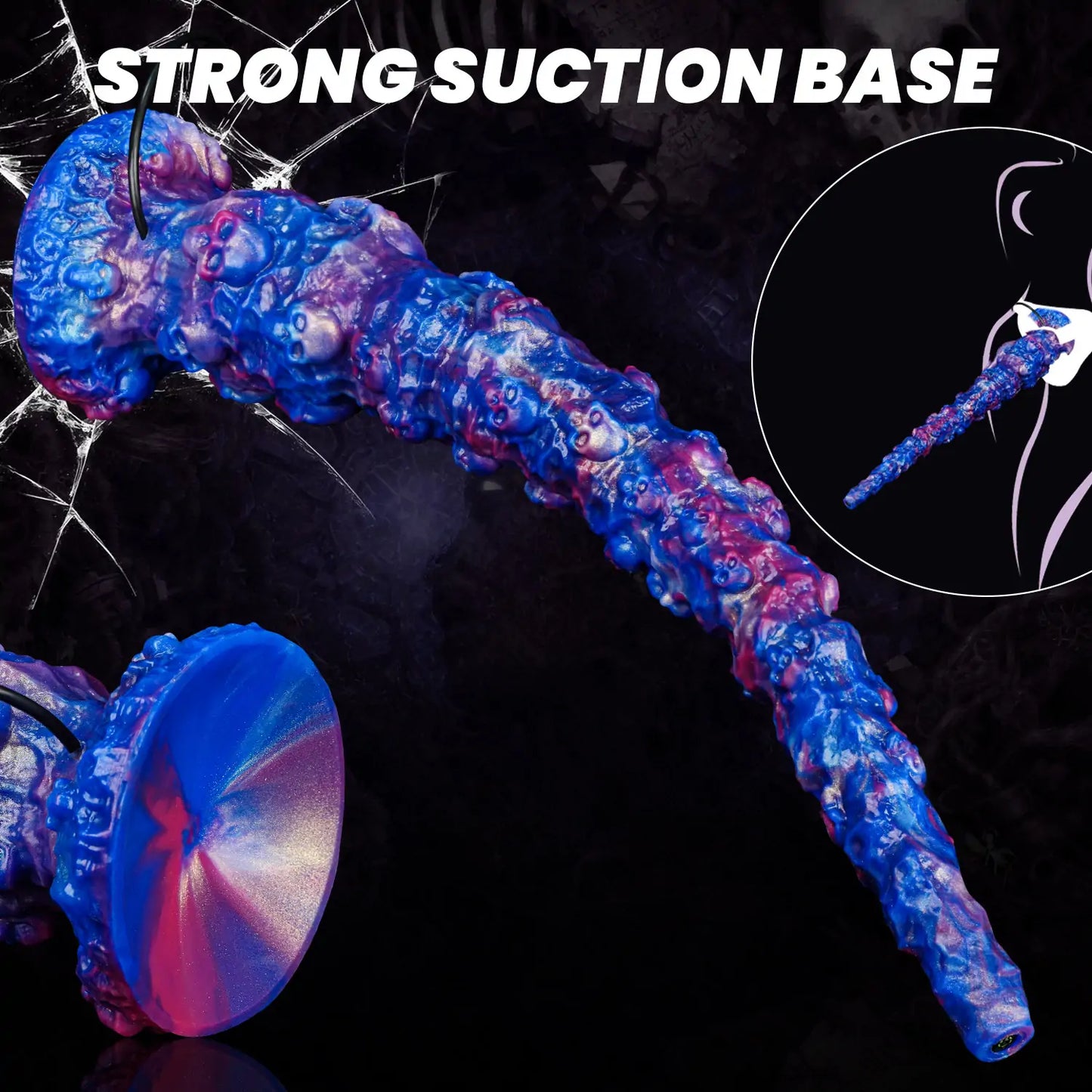 Alien Skull Endoscope Dildo with Suction Cup