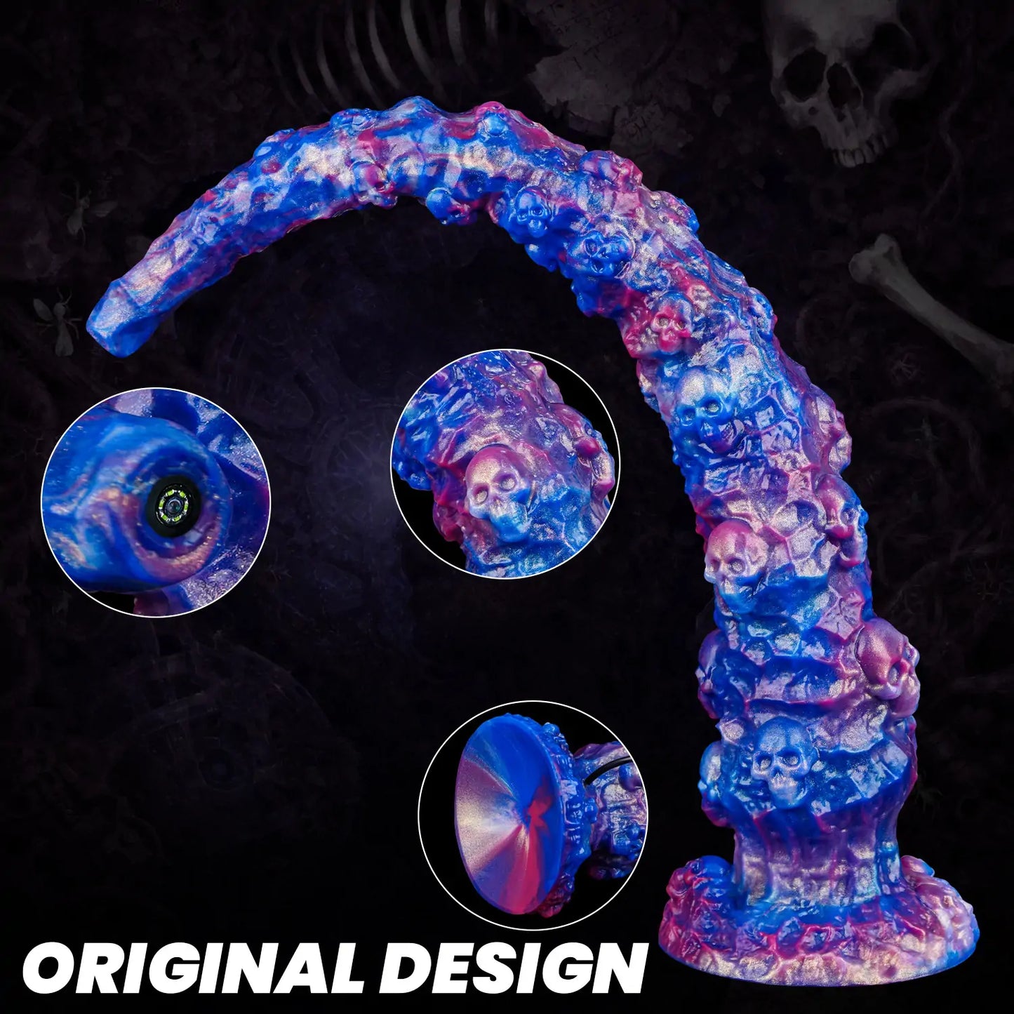 Alien Skull Endoscope Dildo with Suction Cup