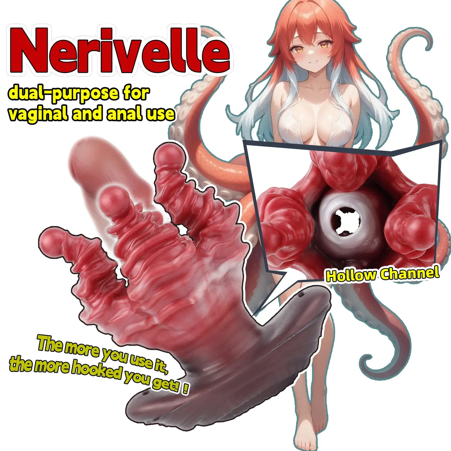 Alien Tentacle Hollow Anal Plug Stroker