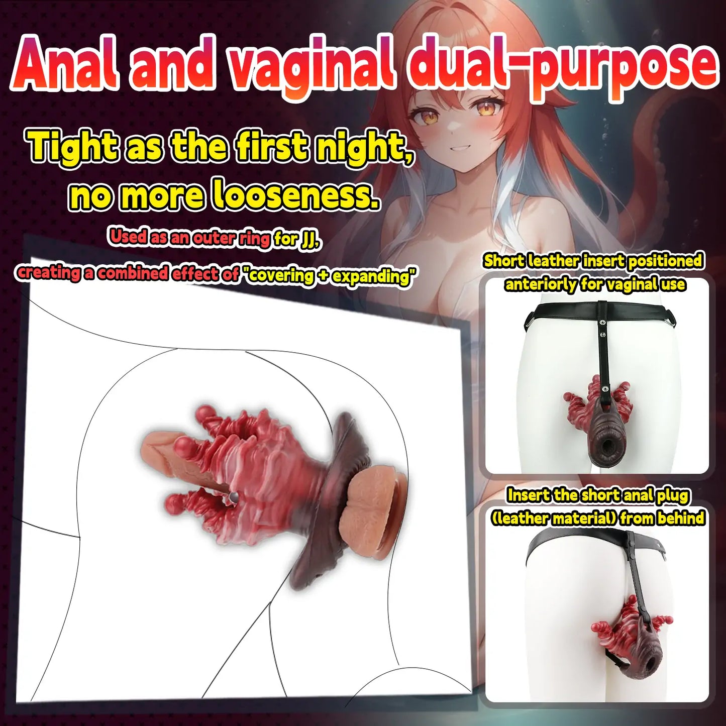 Alien Tentacle Hollow Anal Plug Stroker