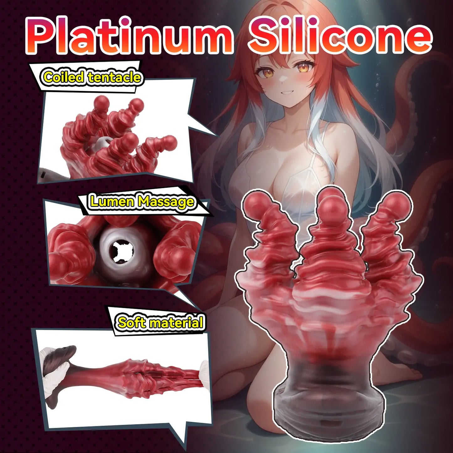 Alien Tentacle Hollow Anal Plug Stroker
