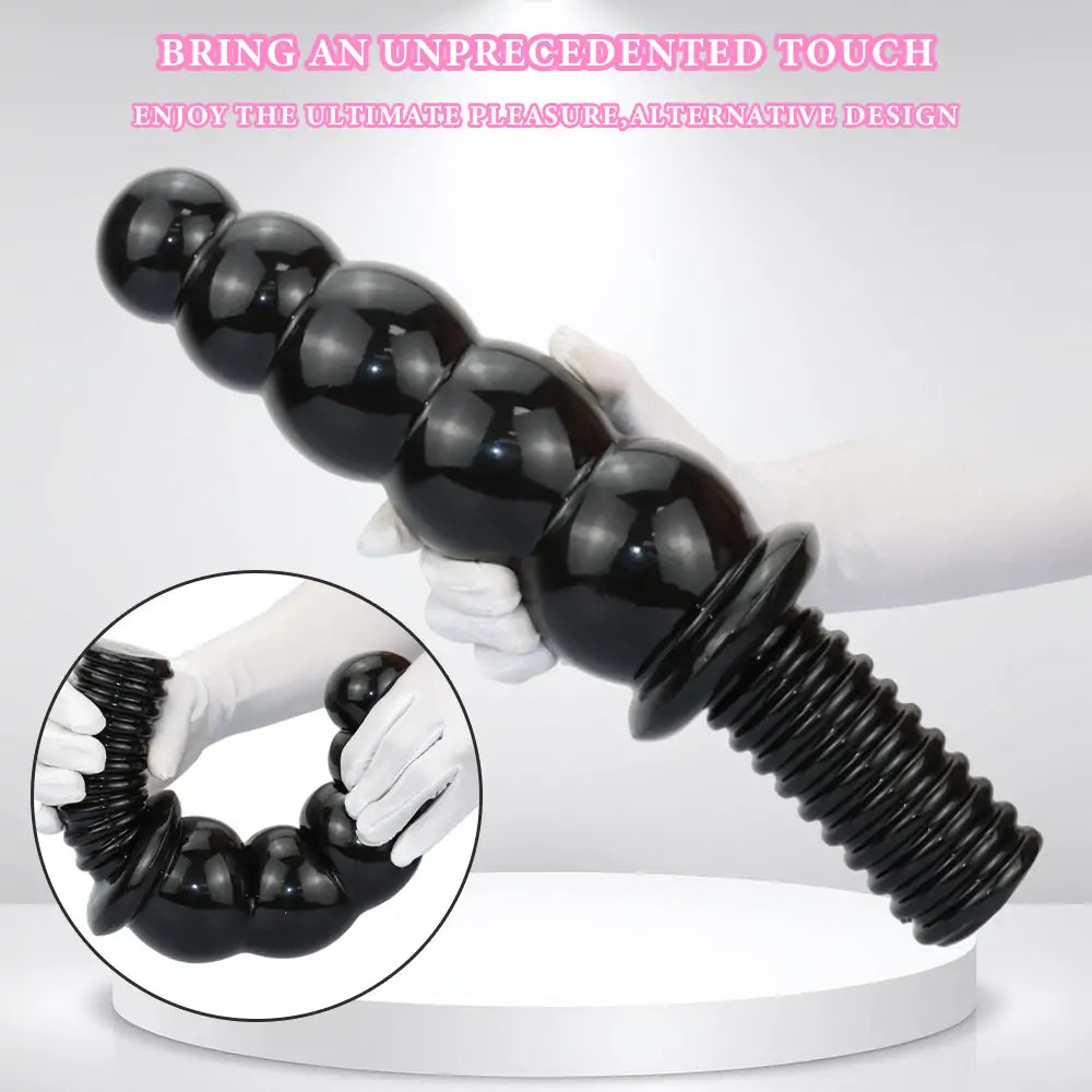 Anal Doppeldildo - Flexible Beaded Silicone Plug