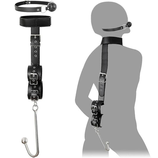 Anal Hook Bondage Gear Black Leather