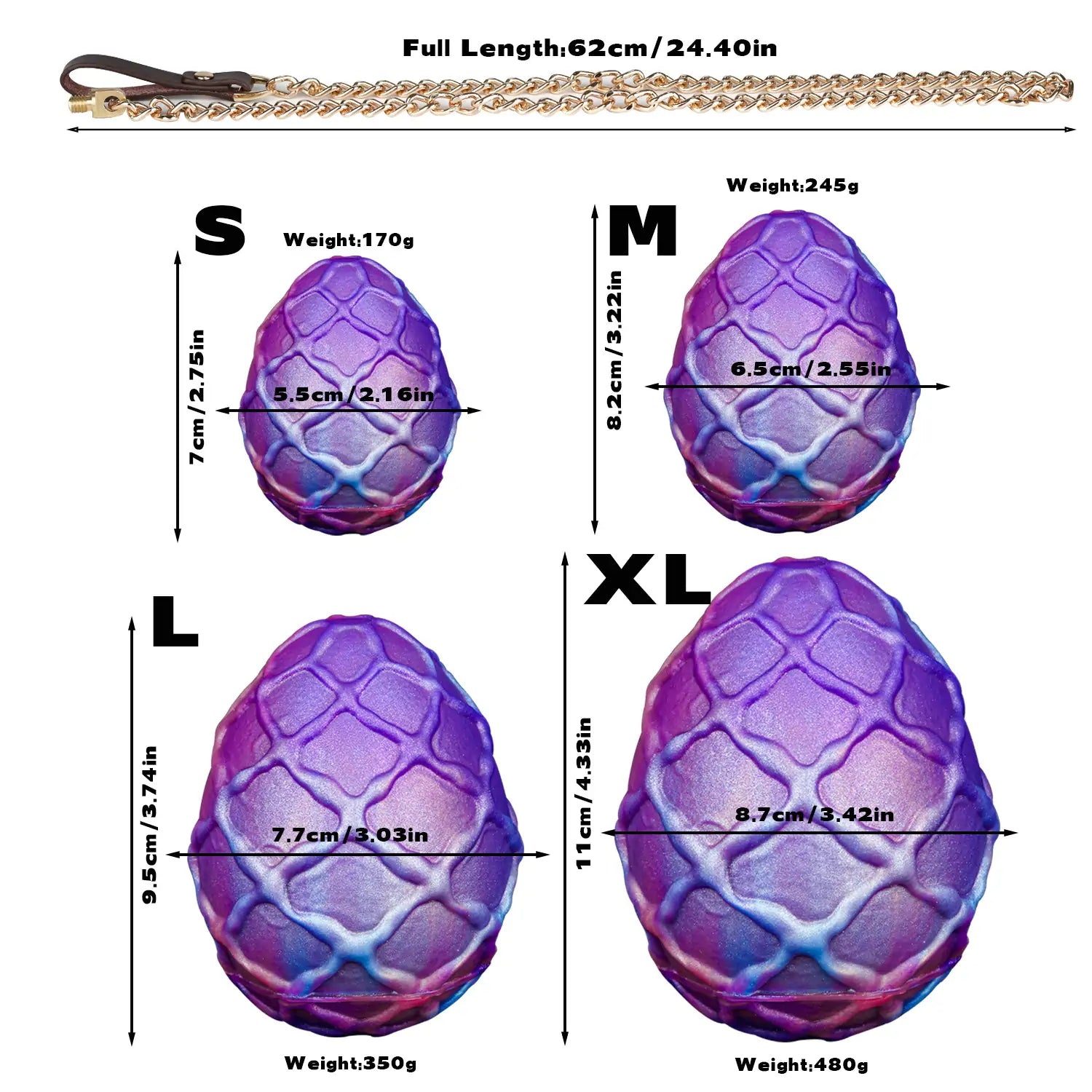 Anal Plug Egg with Chain anesidora Anal Plug Egg with Chain anesidora