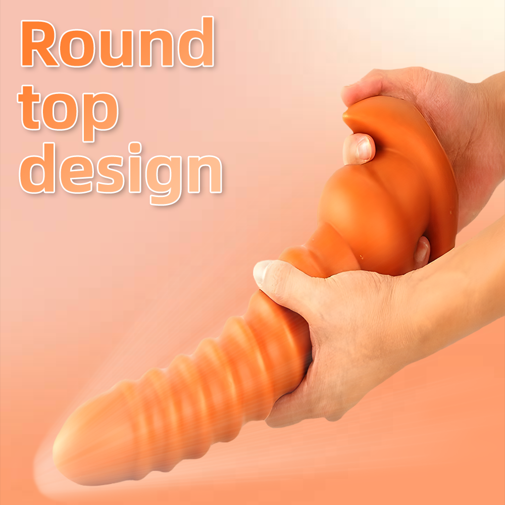 Cracker - Silicone Butt Plug - Deep Anal Sex Toy - Ribbed Anal Dildo - 3 Sizes