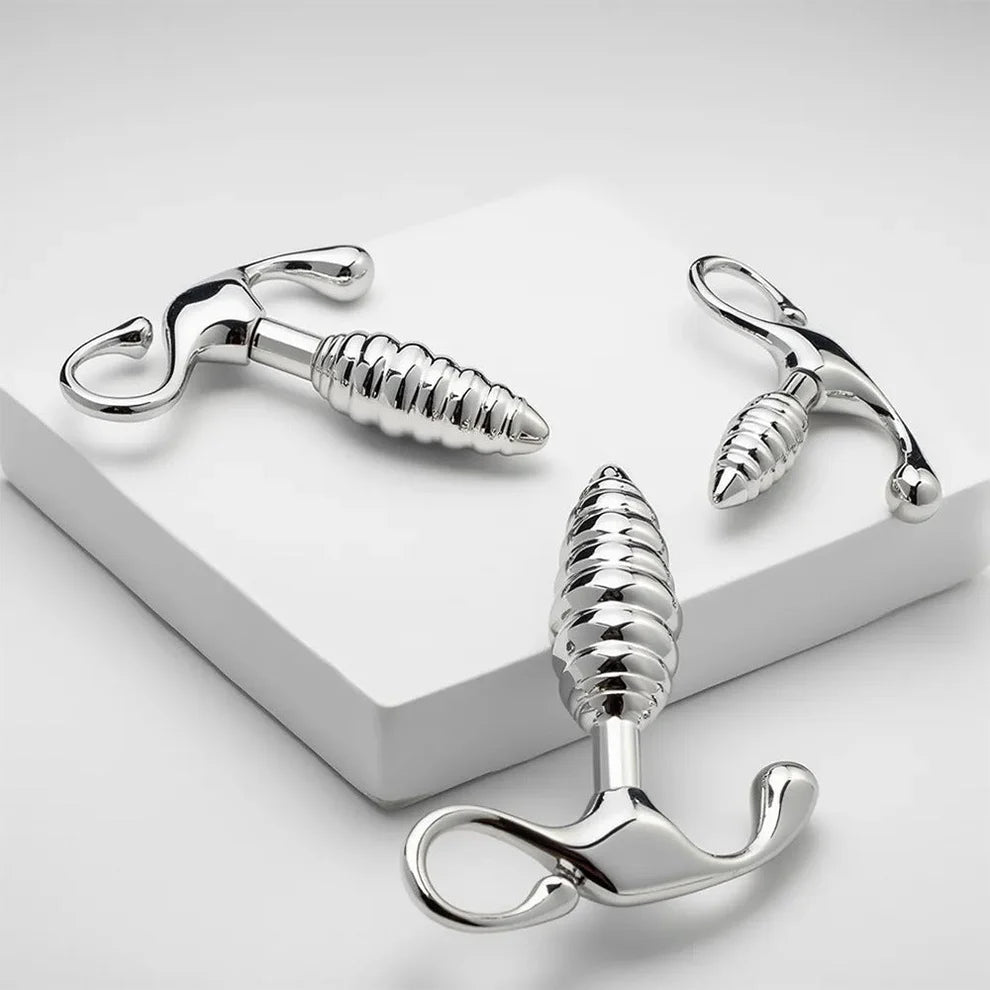 Anchor Base Ribbed Butt Plug 4 Size