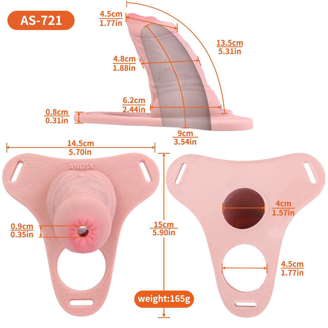 Anesidora Strap-On Cock Chastity Cage with Lock