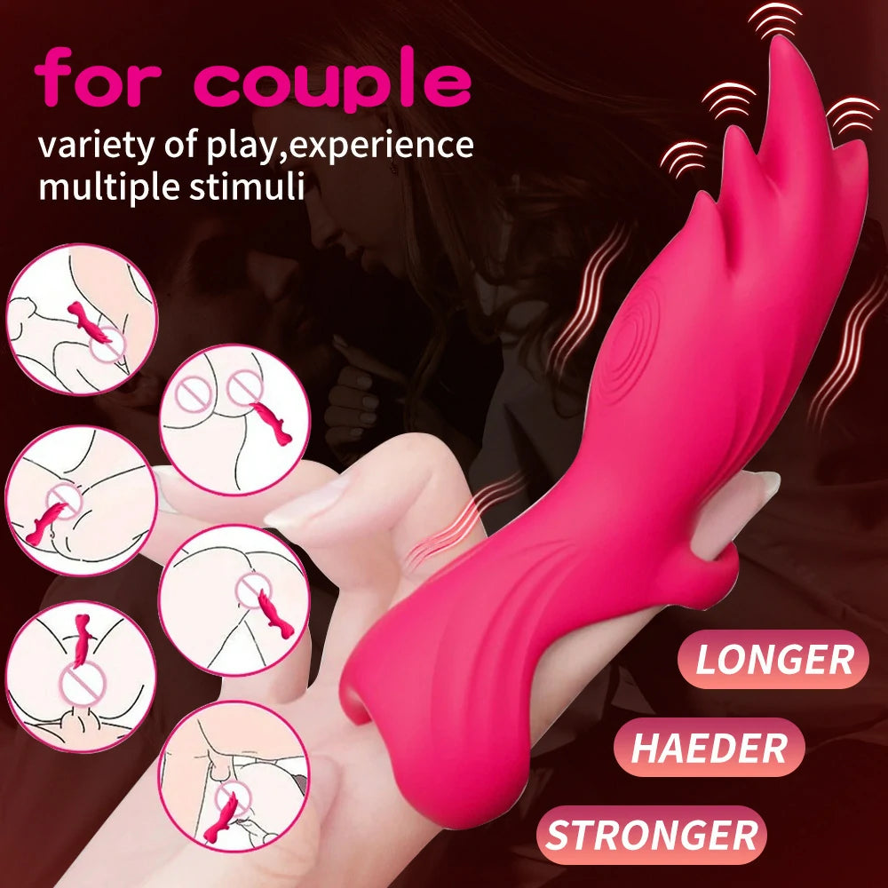 Angel Wings – Finger-Shaped Clitoral Vibrator with 12 Modes