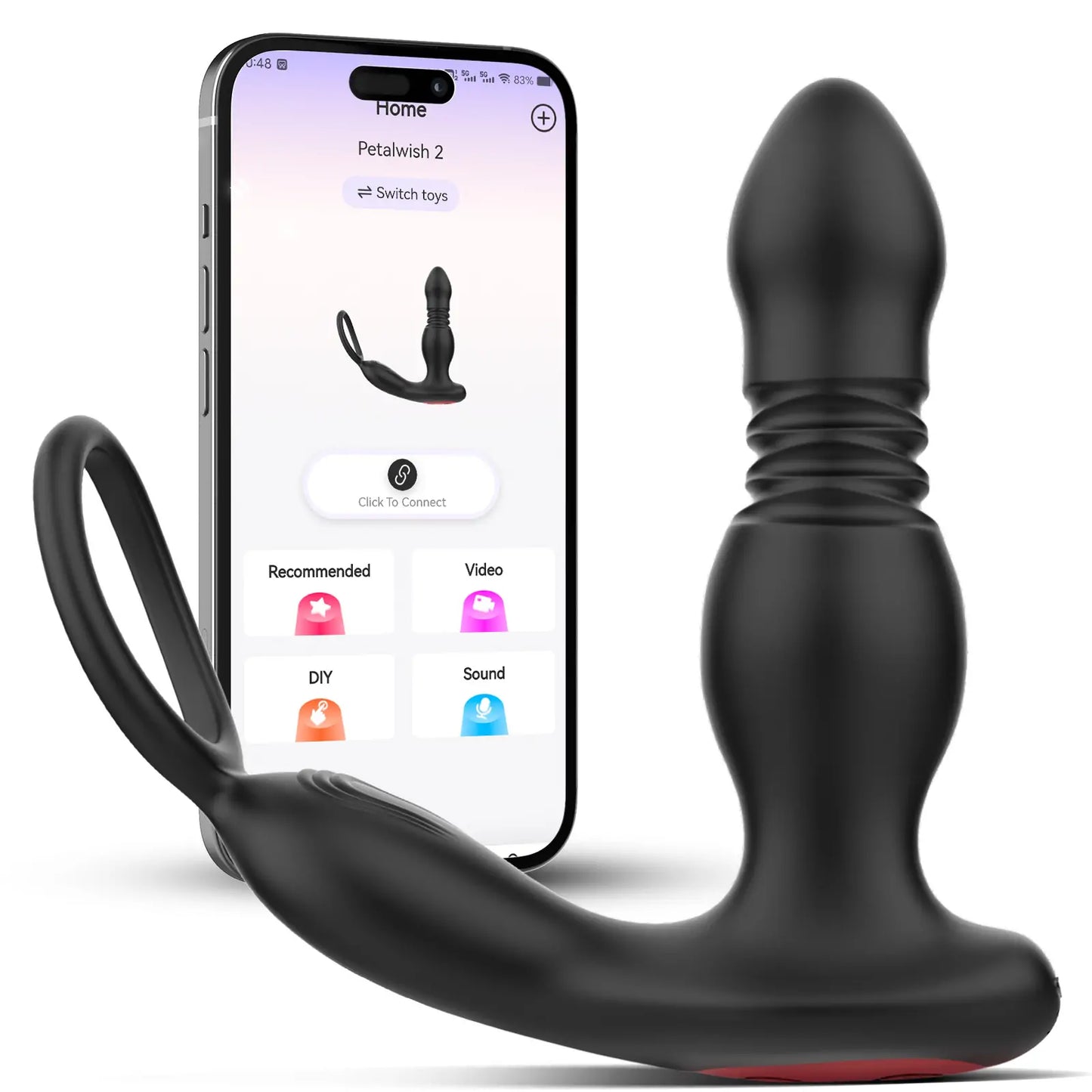 App-Controlled Thrusting Prostate Massager