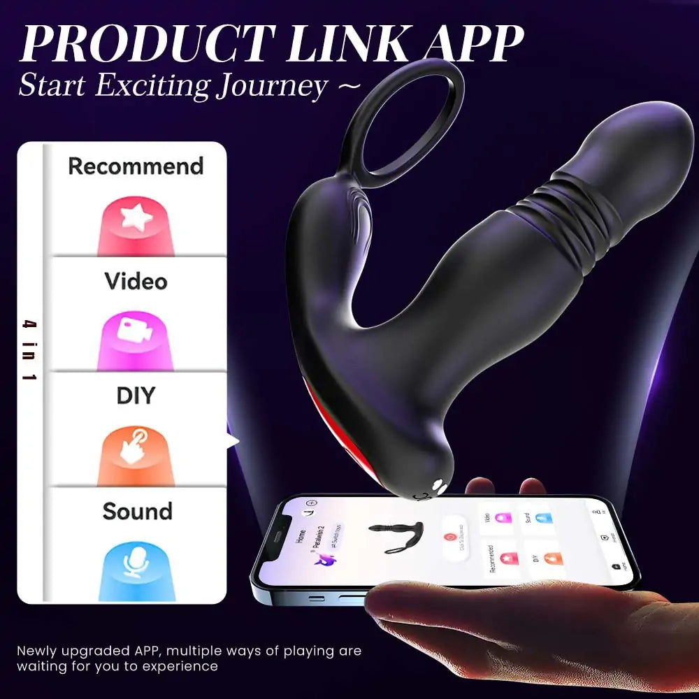 App-Controlled Thrusting Prostate Massager