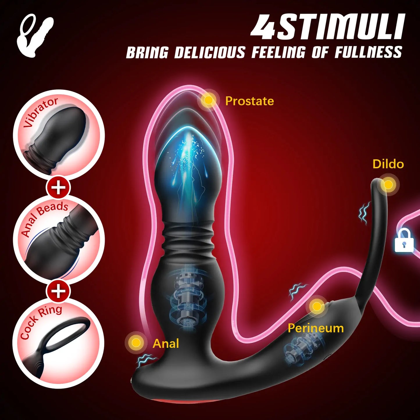 App-Controlled Thrusting Prostate Massager