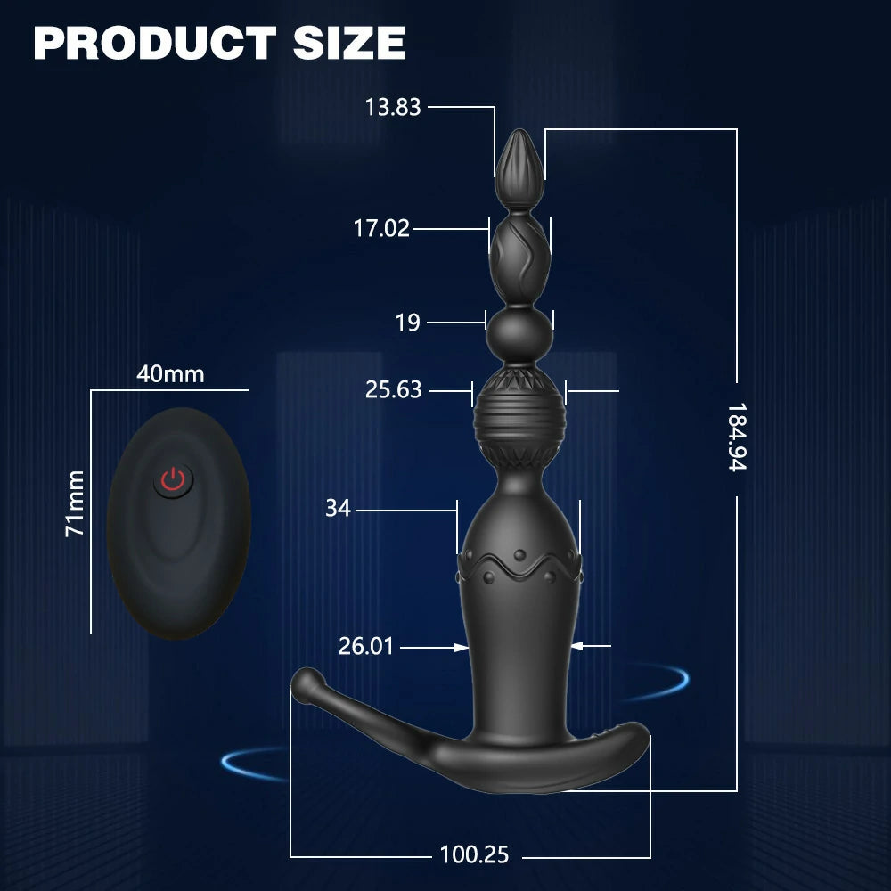 App & Remote Controlled Vibrating Anal Beads with Ball Vibration
