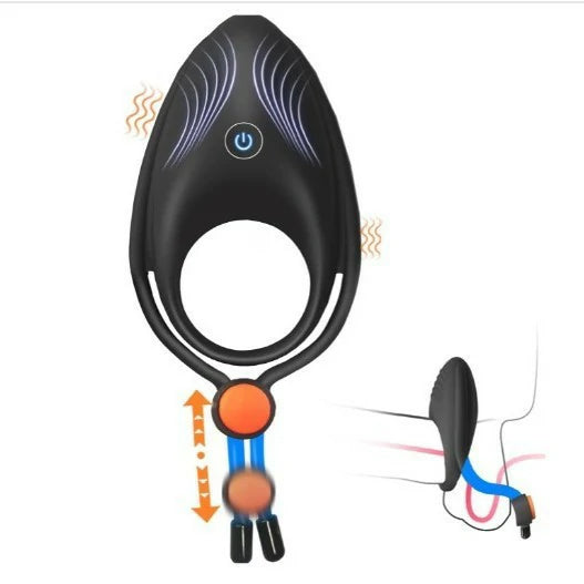 Arrow-Head Dual Ring Vibrating Cock Ring & Stamina Trainer