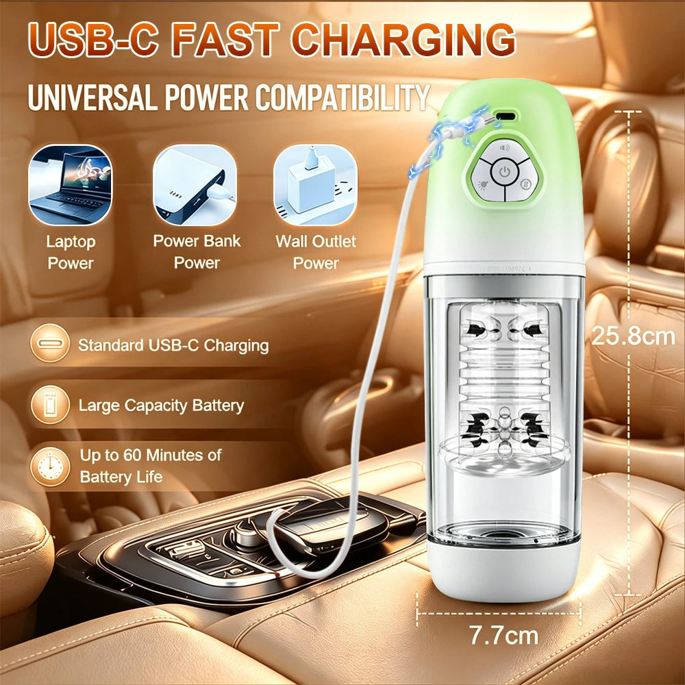 Auto Spin – APP Controlled Telescopic & Rotating Male Stroker