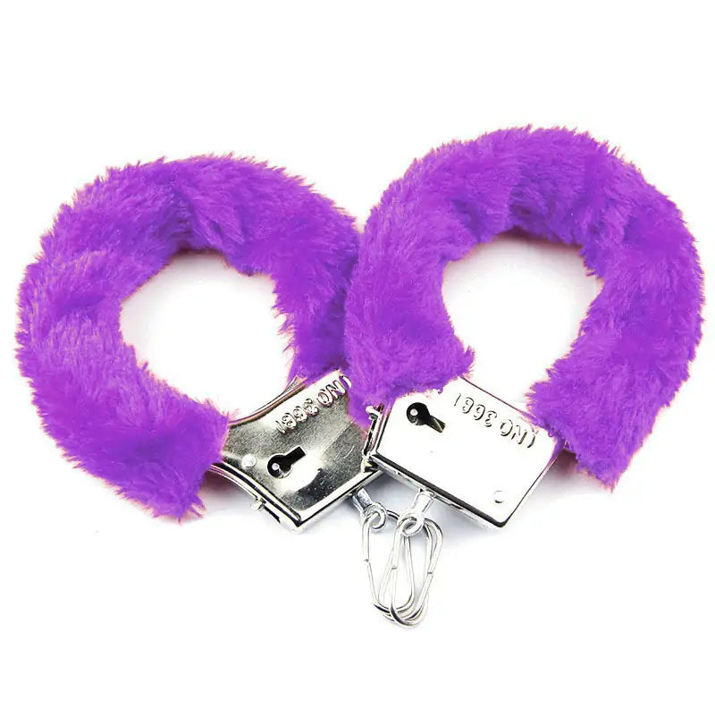 BDSM Fuzz Handcuff Locking Restraint Set