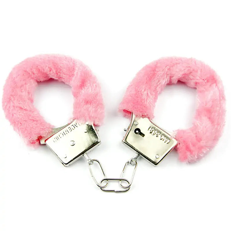 BDSM Fuzz Handcuff Locking Restraint Set