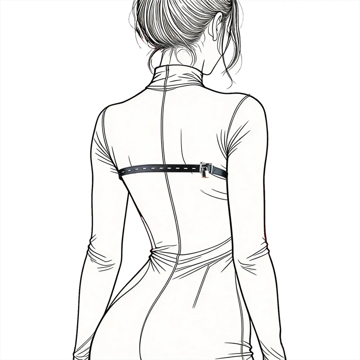 BDSM PU Leather Lingerie Set – Women's Roleplay