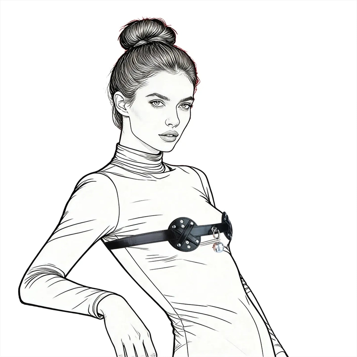 BDSM PU Leather Lingerie Set – Women's Roleplay