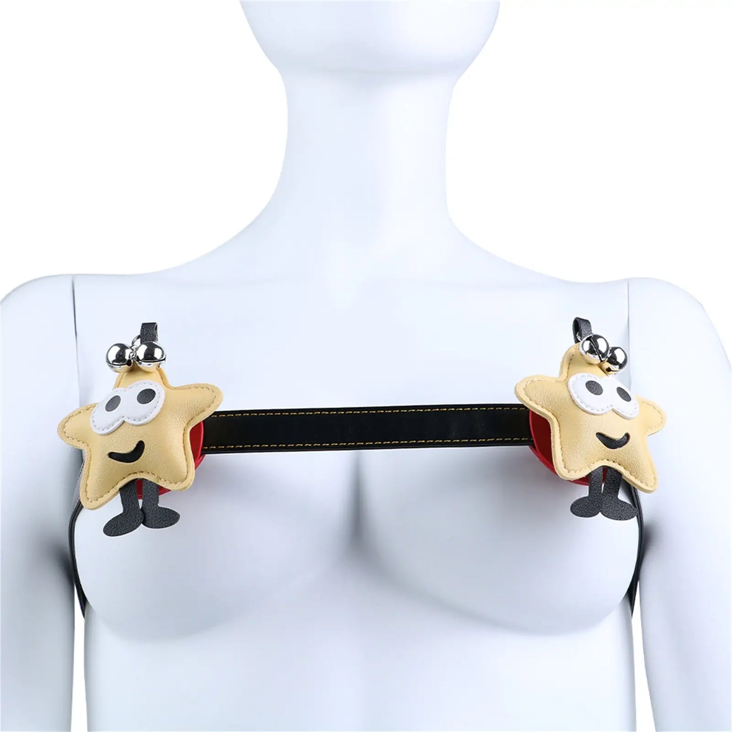 BDSM Spiked Leather Bra – Christmas Theme