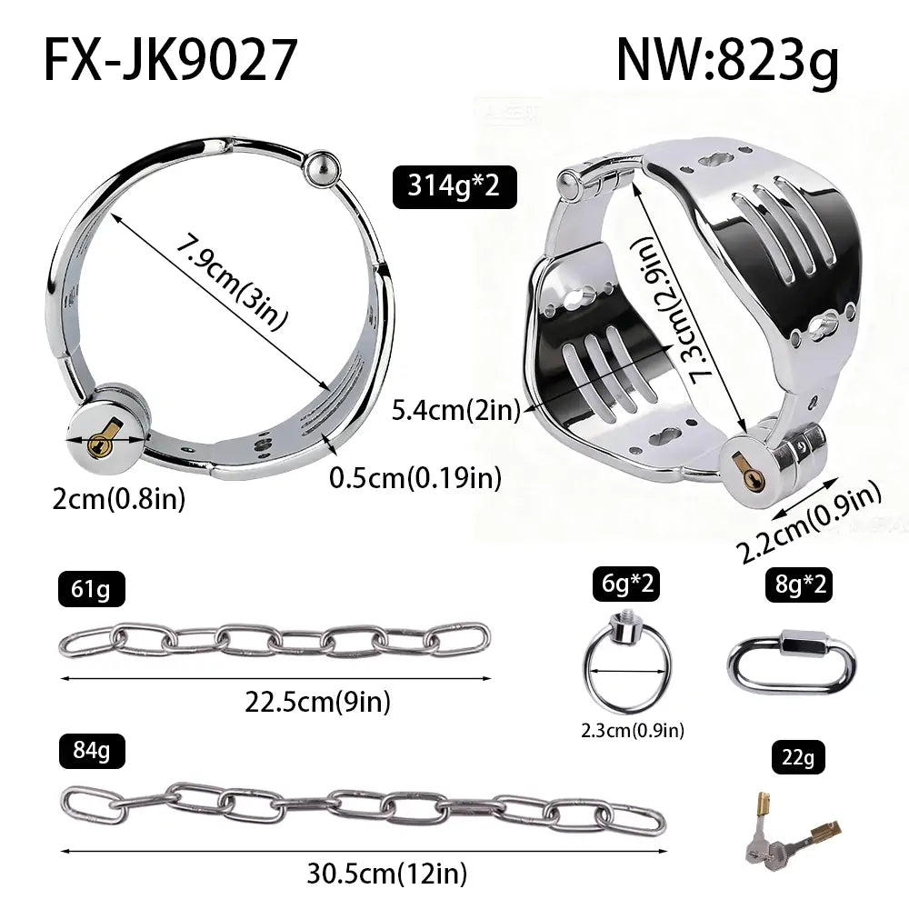 BDSM Stainless Steel Restraint Ankle Chains