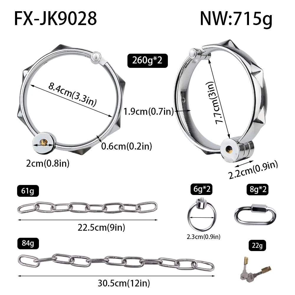 BDSM Stainless Steel Restraint Ankle Chains