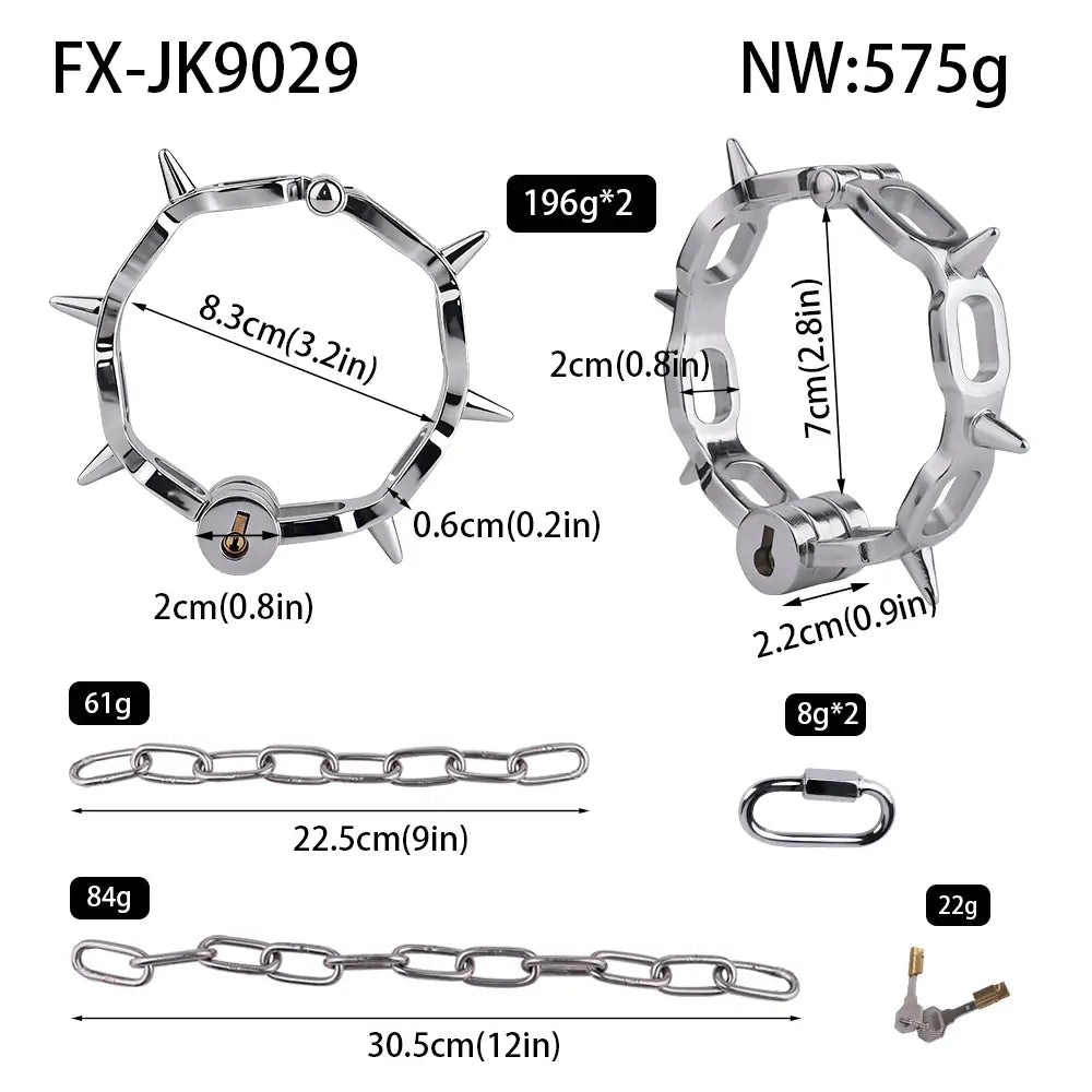 BDSM Stainless Steel Restraint Ankle Chains