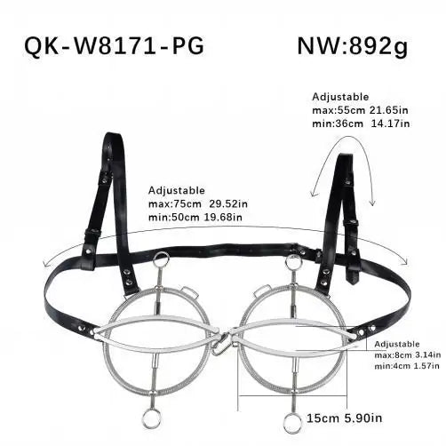 BDSM Submissive Breast Clamps Harness Set