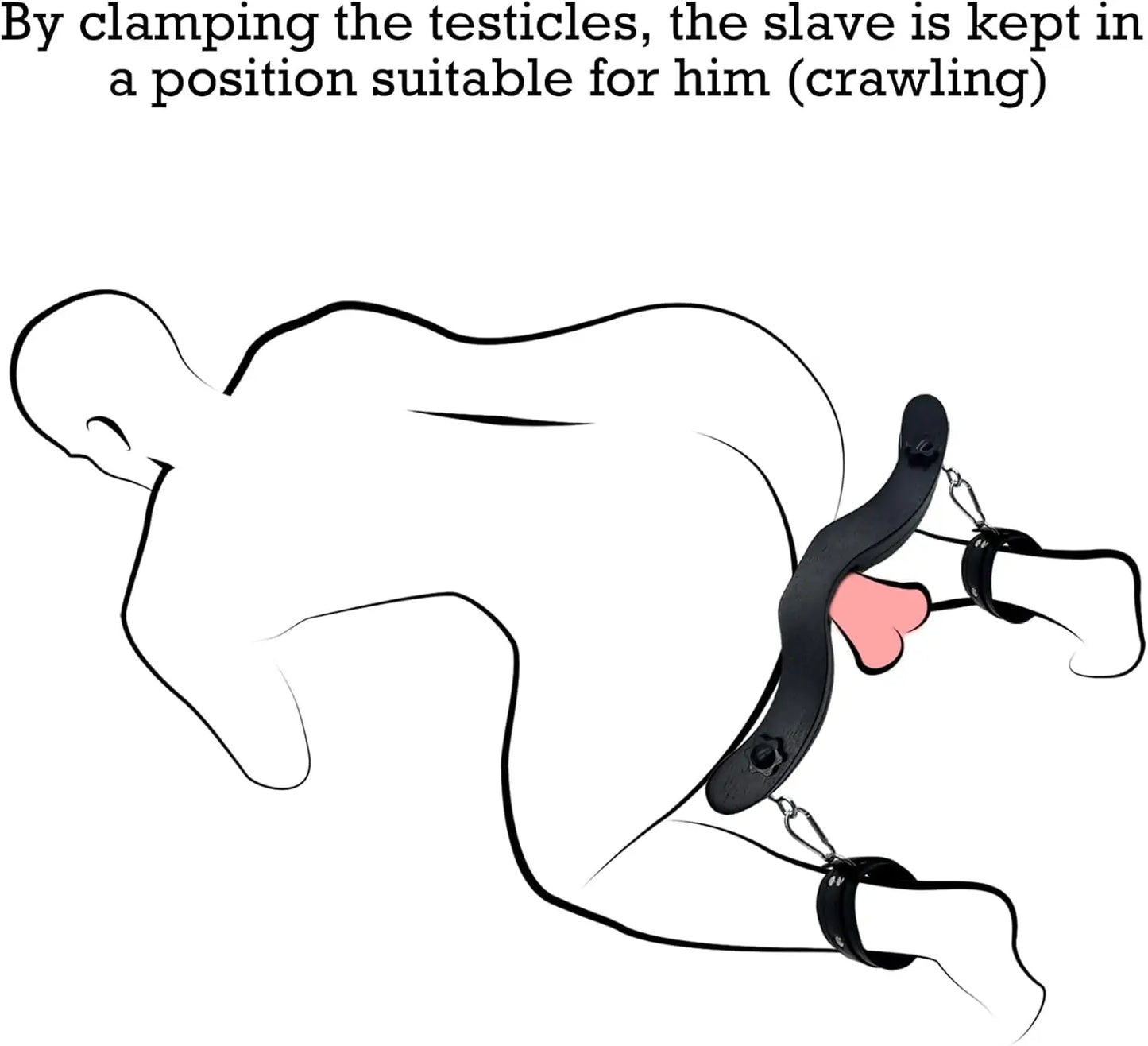 BDSM Testicle Crusher with Ankle Cuffs