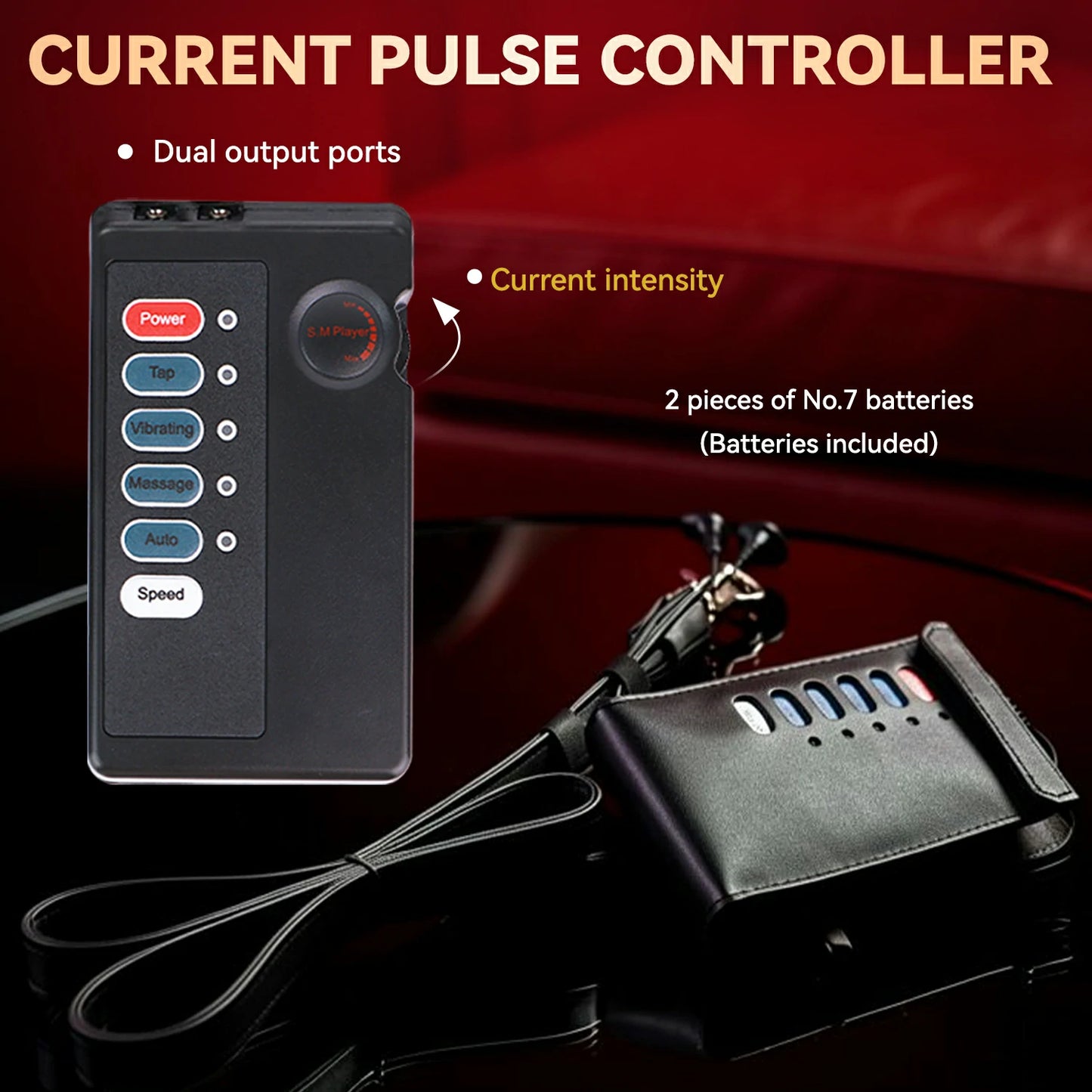 BDSM Testicular Electric Pulse Harness Ring