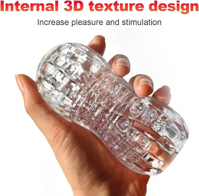 Ball Drainer - Clear Texture Grip Stroker Cup