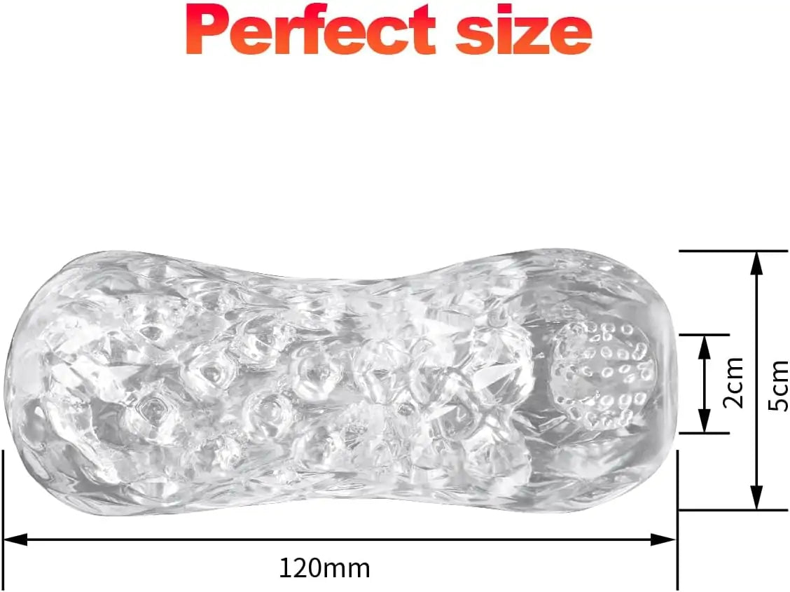 Ball Drainer - Clear Texture Grip Stroker Cup