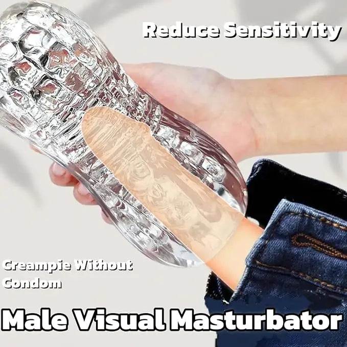 Ball Drainer - Clear Texture Grip Stroker Cup