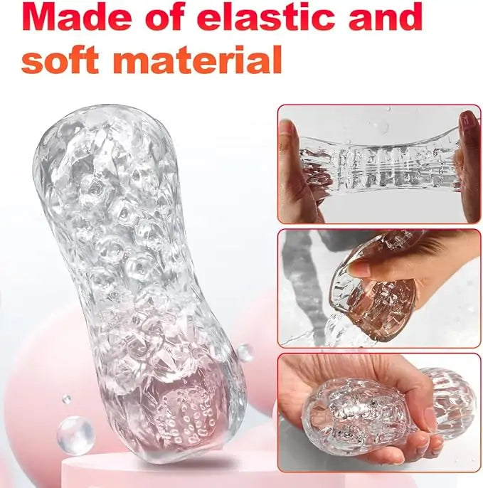 Ball Drainer - Clear Texture Grip Stroker Cup