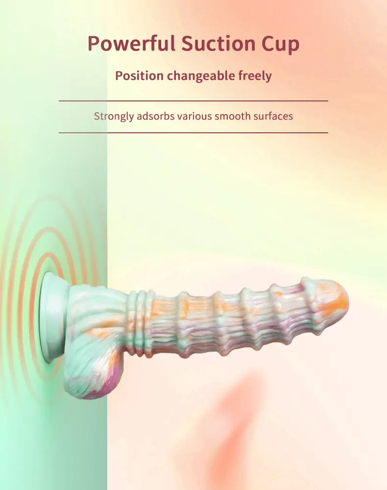 Bamboo Textured Vibrating Fantasy Dildo