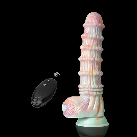 Bamboo Textured Vibrating Fantasy Dildo