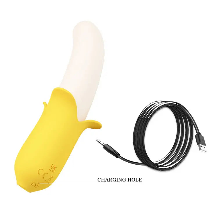 Banana Vibrator - Thrusting Vibrating Dildo