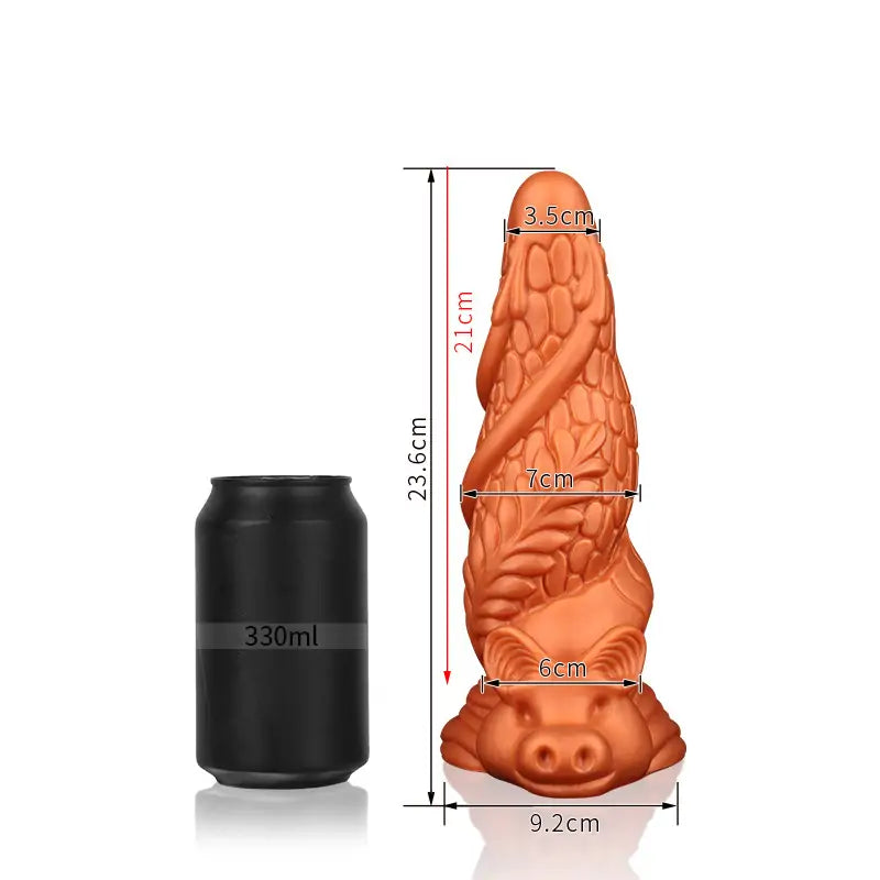 Bat Dragon-Scale Spiral Dildo 10 Inches
