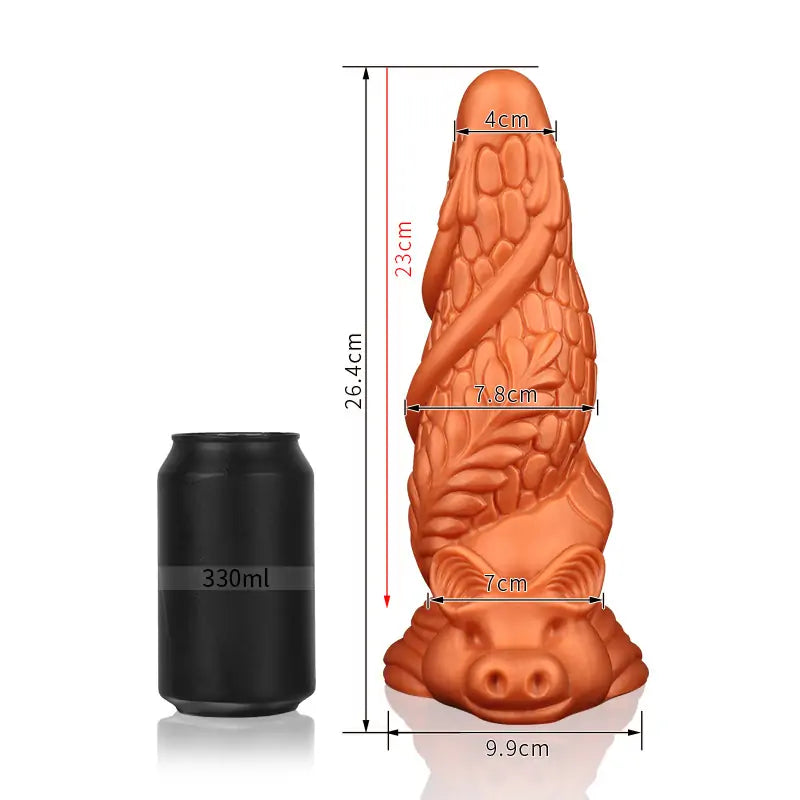 Bat Dragon-Scale Spiral Dildo 10 Inches