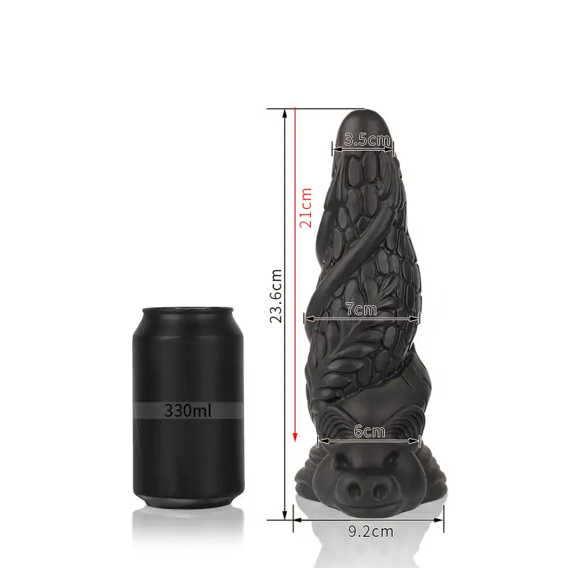 Bat Dragon-Scale Spiral Dildo 10 Inches