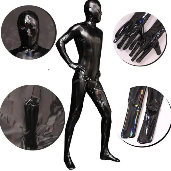 Bdsm Latex Suit for Male Elasticity Design