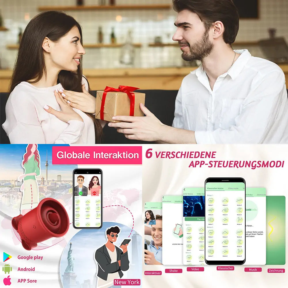 Bell Licking Sucking Vibrator with App