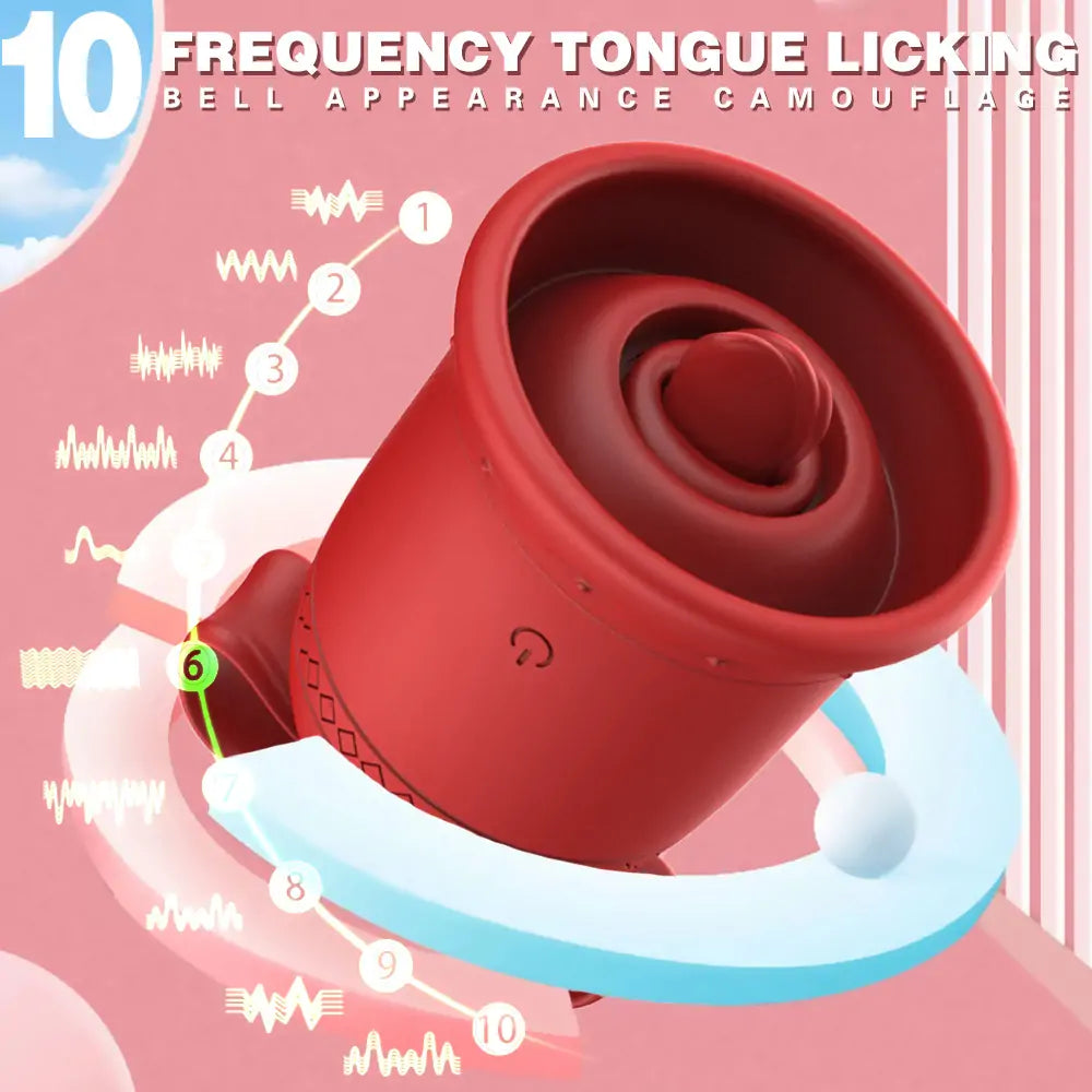 Bell Licking Sucking Vibrator with App
